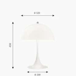 Luminaires Louis Poulsen Lampe de table Louis Poulsen Panthella 320 Blanc, 1 lumière