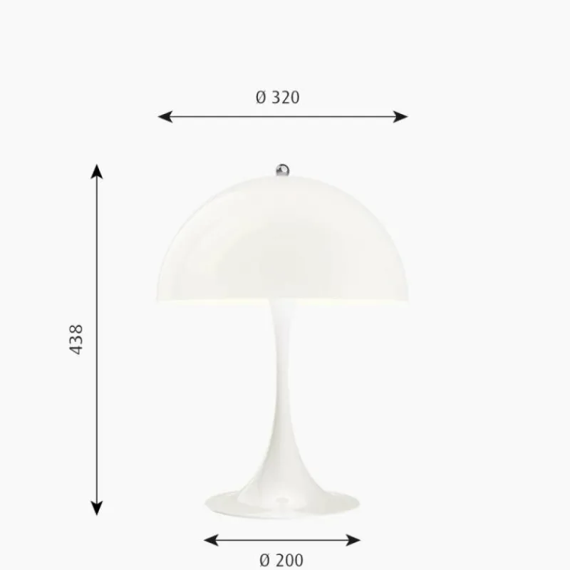 Luminaires Louis Poulsen Lampe de table Louis Poulsen Panthella 320 Blanc, 1 lumière