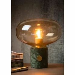 Luminaires Lucide Lampe de table Lucide CHARLIZE Vert, Pierre, 1 lumière