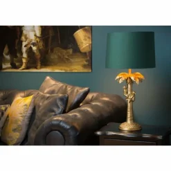 Lampes En Tissu-Luminaires Lucide Lampe de table Lucide COCONUT Or, Laiton, 1 lumière