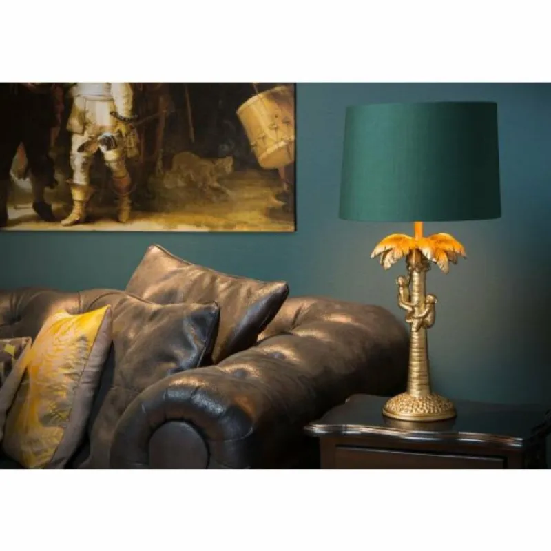 Lampes En Tissu-Luminaires Lucide Lampe de table Lucide COCONUT Or, Laiton, 1 lumière