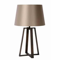 Lampes En Tissu-Luminaires Lucide Lampe de table Lucide COFFEE Rouge, 1 lumière