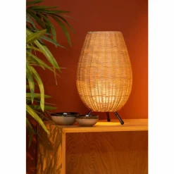 Luminaires Rustiques-Luminaires Lucide Lampe de table Lucide COLIN Écru, 1 lumière