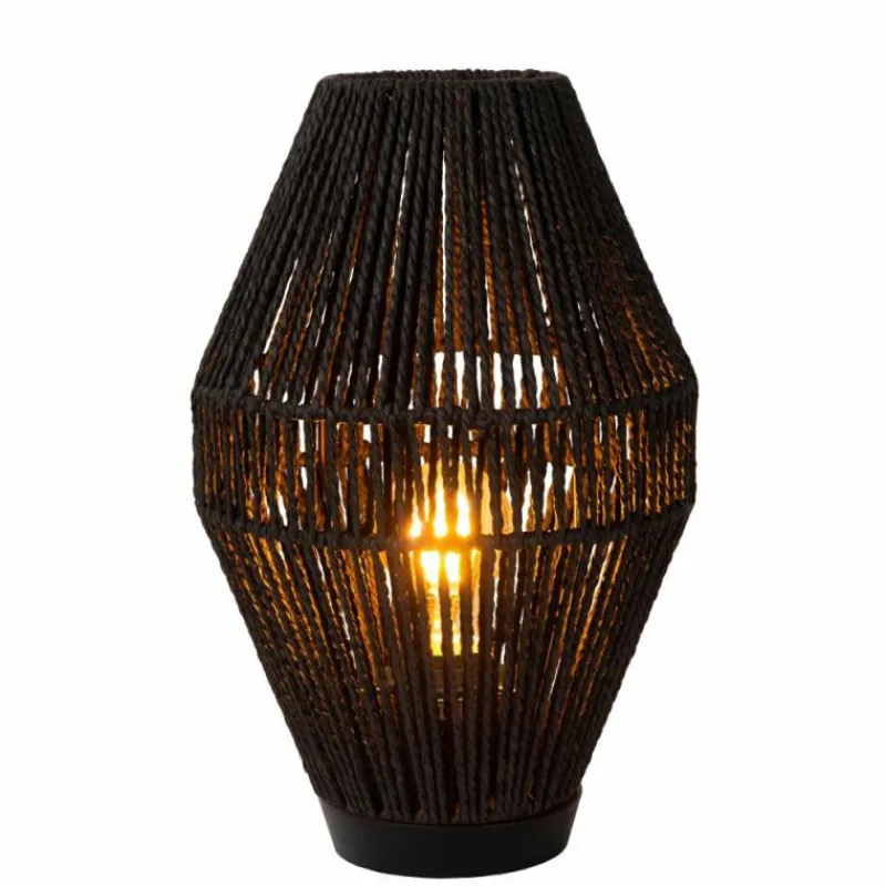Style Boho-Chic-Luminaires Lucide Lampe de table Lucide CORDULLE Noir, 1 lumière