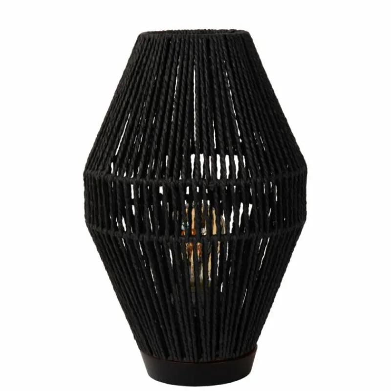 Style Boho-Chic-Luminaires Lucide Lampe de table Lucide CORDULLE Noir, 1 lumière