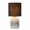 Lampes En Tissu-Luminaires Lucide Lampe de table Lucide COSBY Blanc, 1 lumière