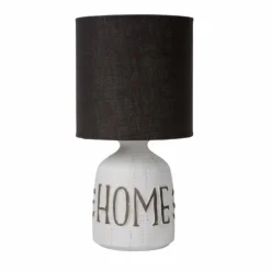 Lampes En Tissu-Luminaires Lucide Lampe de table Lucide COSBY Blanc, 1 lumière