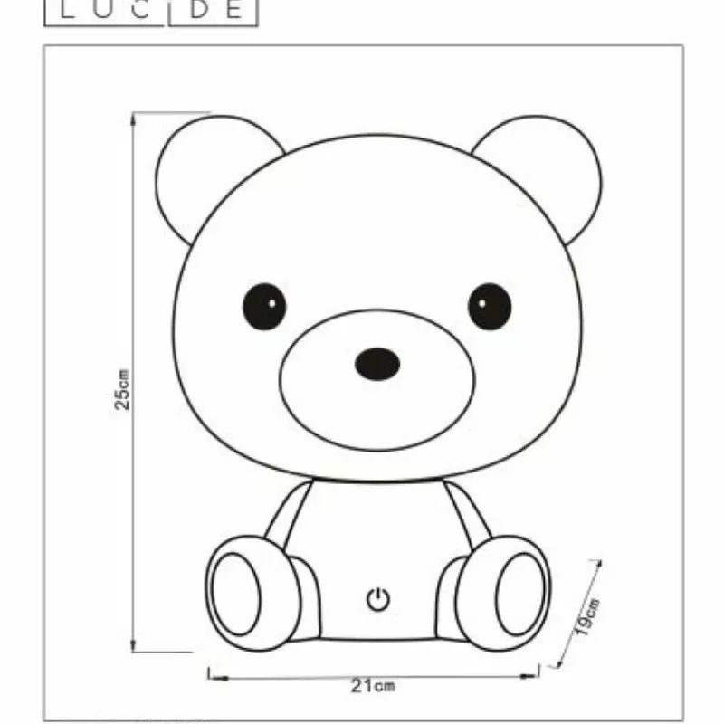 Luminaires Lucide Lampe de table Lucide DODO Bear LED Blanc, 1 lumière* Éclairage Led