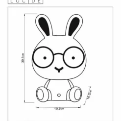 Luminaires Lucide Lampe de table Lucide DODO Rabbit LED Rose, 1 lumière* Éclairage Led