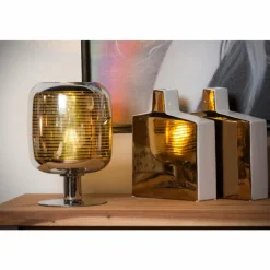 Luminaires Lucide Lampe de table Lucide ERYN Chrome, 1 lumière