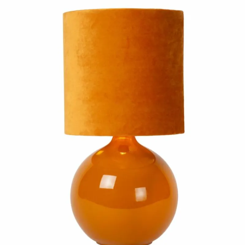 Lampes En Tissu-Luminaires Lucide Lampe de table Lucide ESTERAD Ocre, 1 lumière