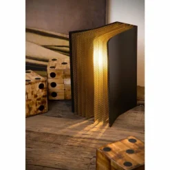 Lampes Dorées-Luminaires Lucide Lampe de table Lucide EXTRAVAGANZA LIVRET Or, Noir, 1 lumière