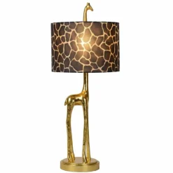 Lampes En Tissu-Luminaires Lucide Lampe de table Lucide EXTRAVAGANZA MISS Or, Laiton, 1 lumière