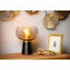 Suspension Verre Fumé-Luminaires Lucide Lampe de table Lucide FARRIS Noir, 1 lumière