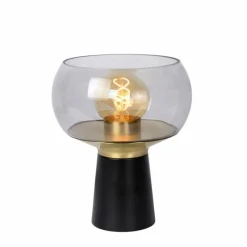 Suspension Verre Fumé-Luminaires Lucide Lampe de table Lucide FARRIS Noir, 1 lumière