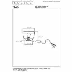 Luminaires Lucide Lampe de table Lucide FILOX Noir, 1 lumière* Lampes À Poser
