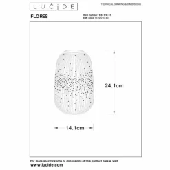 Luminaires Lucide Lampe de table Lucide FLORES Blanc, 1 lumière* Lampes À Poser