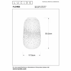 Luminaires Lucide Lampe de table Lucide FLORES Blanc, 1 lumière* Lampes À Poser