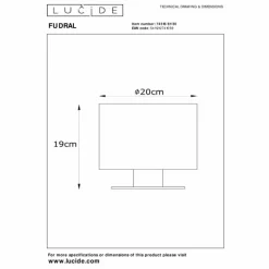 Lampes En Tissu-Luminaires Lucide Lampe de table Lucide FUDRAL Or, Laiton, 1 lumière