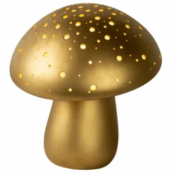 Luminaires Rustiques-Luminaires Lucide Lampe de table Lucide FUNGO Or, Laiton, 1 lumière