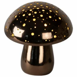 Luminaires Rustiques-Luminaires Lucide Lampe de table Lucide FUNGO Noir, 1 lumière