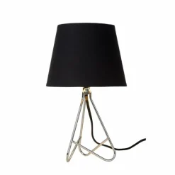 Lampes En Tissu-Luminaires Lucide Lampe de table Lucide GITTA Chrome, 1 lumière