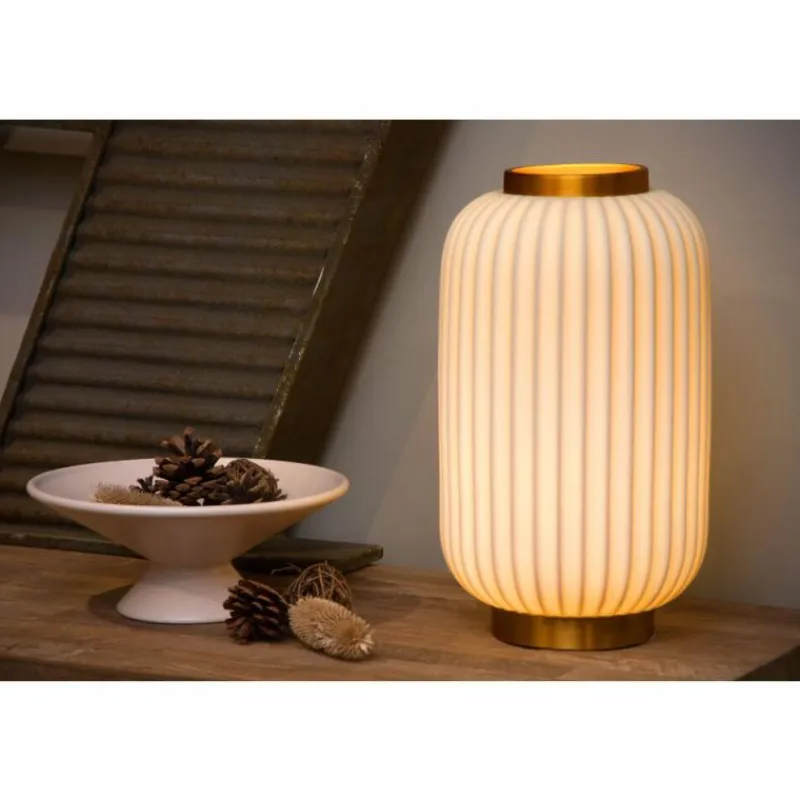 Lampes Dorées-Luminaires Lucide Lampe de table Lucide GOSSE Or, Blanc, 1 lumière