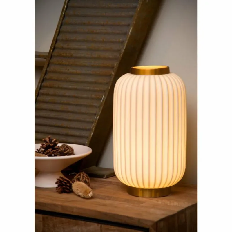 Lampes Dorées-Luminaires Lucide Lampe de table Lucide GOSSE Or, Blanc, 1 lumière