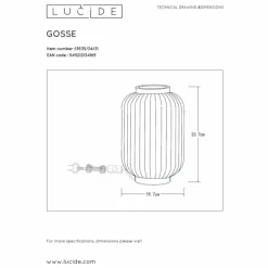 Lampes Dorées-Luminaires Lucide Lampe de table Lucide GOSSE Or, Blanc, 1 lumière