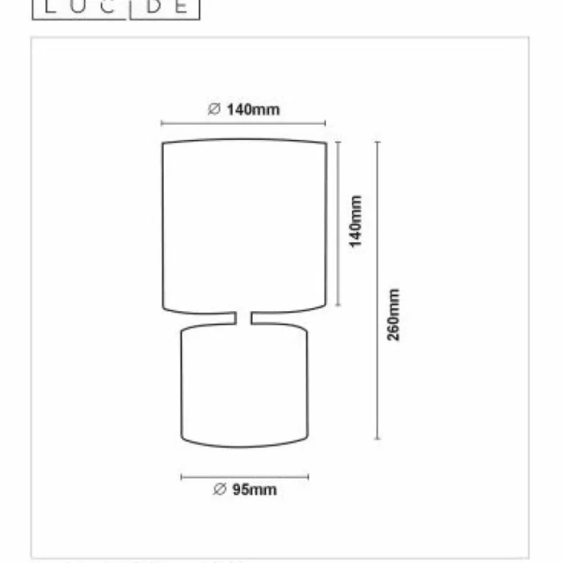 Lampes En Tissu-Luminaires Lucide Lampe de table Lucide GREASBY Gris, 1 lumière