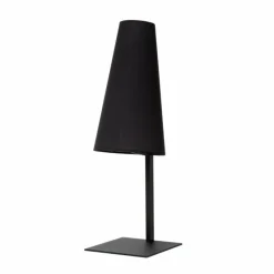 Lampes En Tissu-Luminaires Lucide Lampe de table Lucide GREGORY Noir, 1 lumière