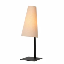 Lampes En Tissu-Luminaires Lucide Lampe de table Lucide GREGORY Noir, 1 lumière