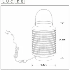 Luminaires Lucide Lampe de table Lucide JAMILA Blanc, 1 lumière* Lampes À Poser