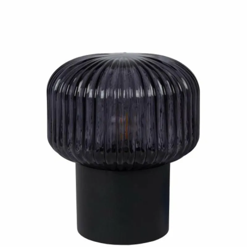 Suspension Verre Fumé-Luminaires Lucide Lampe de table Lucide JANY Noir, 1 lumière
