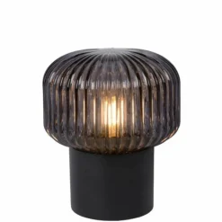 Suspension Verre Fumé-Luminaires Lucide Lampe de table Lucide JANY Noir, 1 lumière