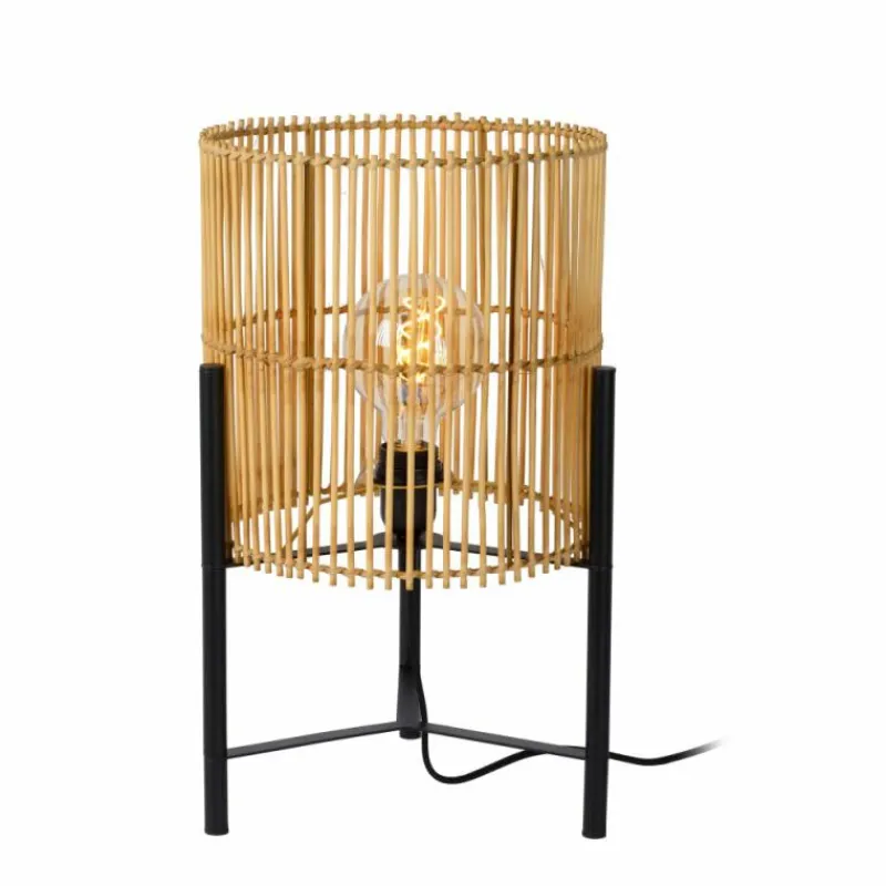 Luminaires Scandinaves-Luminaires Lucide Lampe de table Lucide JANTINE Noir, 1 lumière