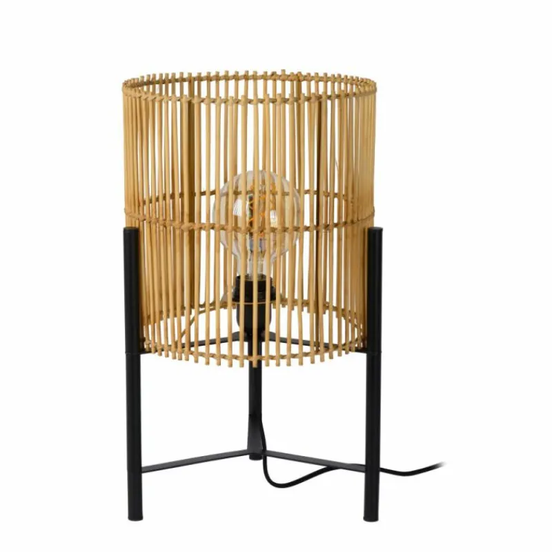 Luminaires Scandinaves-Luminaires Lucide Lampe de table Lucide JANTINE Noir, 1 lumière