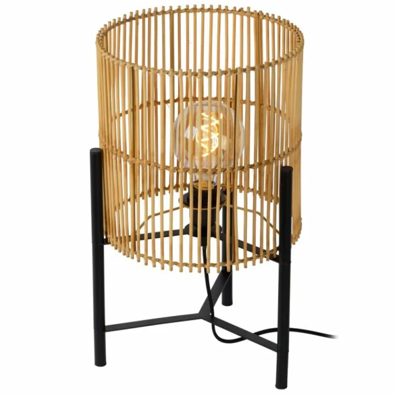 Luminaires Scandinaves-Luminaires Lucide Lampe de table Lucide JANTINE Noir, 1 lumière