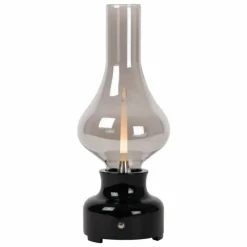 Suspension Verre Fumé-Luminaires Lucide Lampe de table Lucide JASON LED Noir, 1 lumière