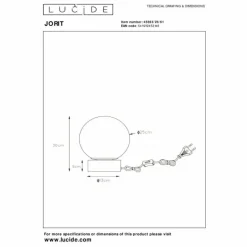 Luminaires Lucide Lampe de table Lucide JORIT Or, Laiton, 1 lumière