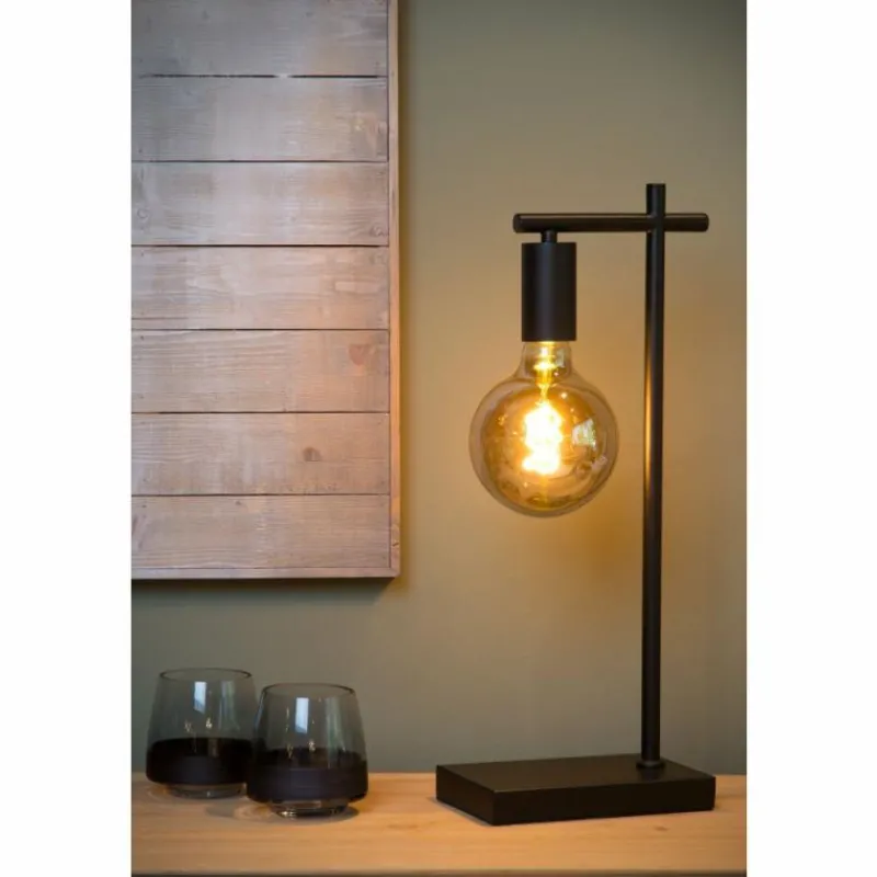 Lampes Vintages & Rétros-Luminaires Lucide Lampe de table Lucide LEANNE Noir, 1 lumière