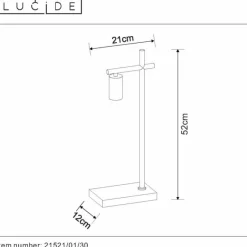 Lampes Vintages & Rétros-Luminaires Lucide Lampe de table Lucide LEANNE Noir, 1 lumière