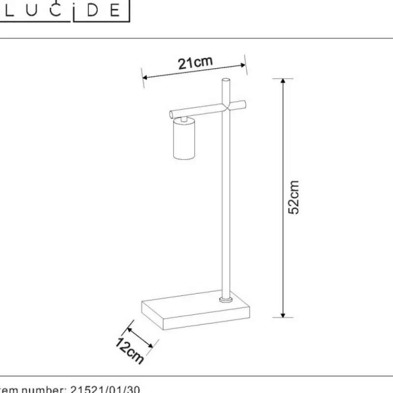 Lampes Vintages & Rétros-Luminaires Lucide Lampe de table Lucide LEANNE Noir, 1 lumière