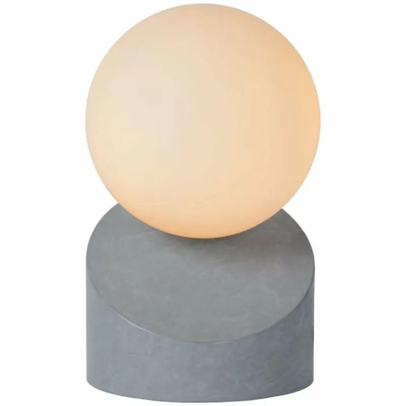 Luminaires Lucide Lampe de table Lucide LEN Gris, 1 lumière