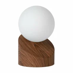 Luminaires Rustiques-Luminaires Lucide Lampe de table Lucide LEN Bois foncé, 1 lumière