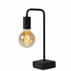 Lampes Vintages & Rétros-Luminaires Lucide Lampe de table Lucide LORIN Noir, 1 lumière
