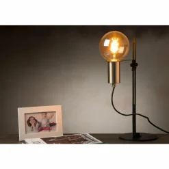 Luminaires Lucide Lampe de table Lucide MALCOLM Noir, 1 lumière* Lampes À Poser