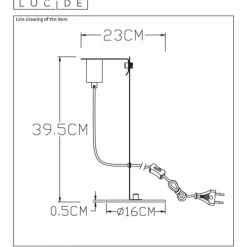 Luminaires Lucide Lampe de table Lucide MALCOLM Noir, 1 lumière* Lampes À Poser