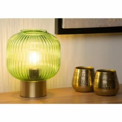 Luminaires Lucide Lampe de table Lucide MALOTO Vert, 1 lumière
