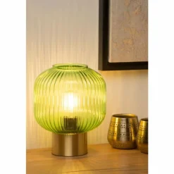 Luminaires Lucide Lampe de table Lucide MALOTO Vert, 1 lumière